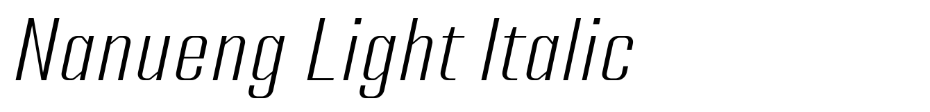 Nanueng Light Italic